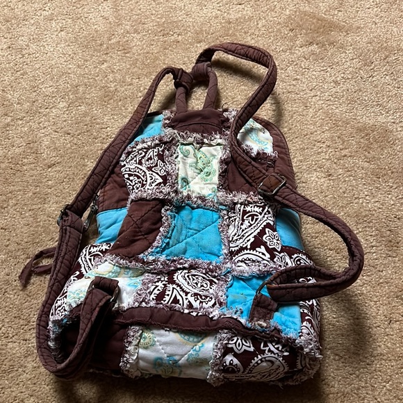 Backpack.  Patchwork type.  Small. - Picture 2 of 7